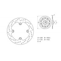 Disque de frein AR rond Fixe Brembo Serie ORO 68B40740