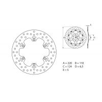 Disque de frein AR rond Fixe Brembo Serie ORO 68B40753