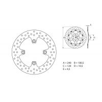 Disque de frein AR rond Fixe Brembo Serie ORO 68B40779