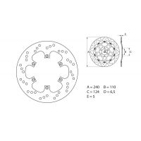 Disque de frein AR rond Fixe Brembo Serie ORO 68B40781