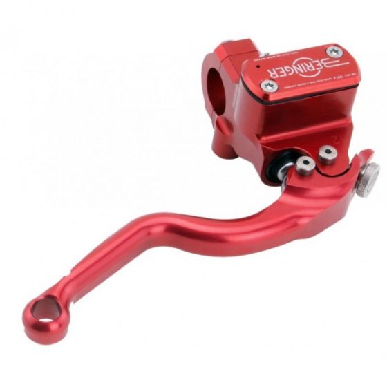 Kit Leviers Frein/Embrayage Moto RUNQIN - Maître-Cylindre Aluminium 7/8" Universel Rouge