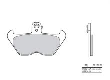 Plaquettes de frein Brembo 07BB24LA Métal fritté route