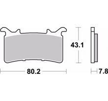 Plaquettes de frein Brembo 07GR99SR Métal fritté