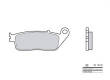 Plaquettes de frein Brembo 07HO34SP Métal Fritté