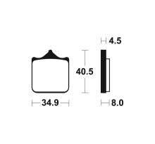 Plaquettes de frein Tecnium MSR370 Racing métal fritté