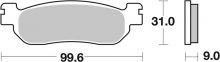Plaquettes de frein BREMBO Scooter métal fritté - 07043XS