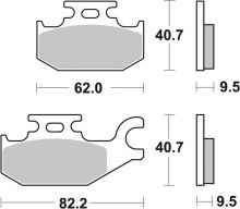Plaquettes de frein BREMBO Off-Road métal fritté - 07GR49SD
