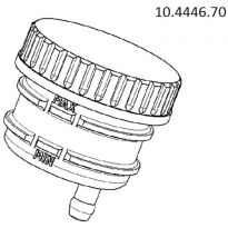 Reservoir for master cylinder Brembo strait exit clamp fixing - 10444670