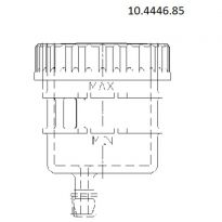 Reservoir for master cylinder Brembo strait exit clamp fixing - 10444685