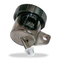 Depósito para bomba BREMBO salida 45° con soporte vertical 15cc ahumado - 10.4446.53