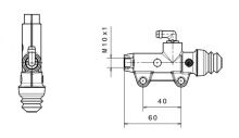 Maître-cylindre de frein arrière BREMBO Ø11mm naturel - 910.4776.01