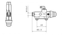 Maître-cylindre de frein arrière BREMBO Ø13mm noir - 910.A903.90