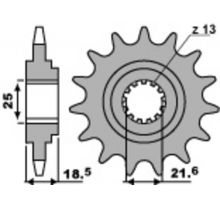 Pignon PBR acier standard pas 520 type 2119
