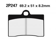 Plaquettes de frein Nissin 2P247NS semi-métallique
