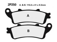 Plaquettes de frein Nissin 2P250NS Semi-Métallique