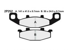 Plaquettes de frein Nissin 2P252NS Semi-Métallique