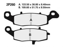 Plaquettes de frein Nissin 2P260NS Semi-Métallique