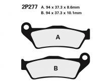 Plaquettes de frein Nissin 2P277NS Semi-Métallique