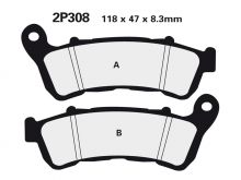 Plaquettes de frein Nissin 2P308NS semi-métallique