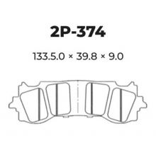 Plaquettes de frein Nissin 2P374ST Métal fritté