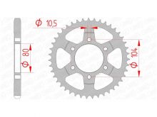 Couronne Afam 42 Dents Type 16610 Pas 525 Acier