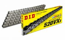 Chaîne de transmission 114 maillons D.I.D 520 VX3 X-Ring noir/noir