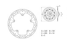 Disque de frein AV rond Fixe Brembo Serie ORO 68B407D7