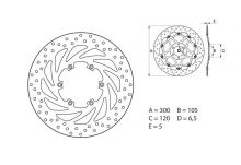 Disque de frein AV rond Fixe Brembo Serie ORO 68B407G5