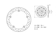 Disque de frein AV rond Fixe Brembo Serie ORO 68B407G7