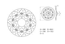 Disque de frein AV rond flottant Brembo Serie ORO 78B40815