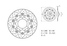 Disque de frein AV rond flottant Brembo Serie ORO 78B40824