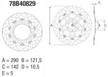 Disque de frein AV rond flottant Brembo Serie ORO 78B40829