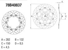 Disque de frein AV rond flottant Brembo Serie ORO 78B40837