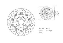 Disque de frein AV rond flottant Brembo Serie ORO 78B40841