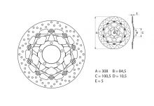 Disque de frein AV rond flottant Brembo Serie ORO 78B40862