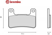 Plaquettes de frein Brembo M518 Z03 Type F Endurance