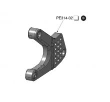 Platine gauche Rizoma pour commandes reculées PE314B