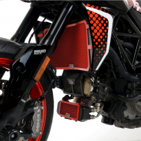 Protection de radiateur d'huile rouge R&G Hypermotard 950 (19-23)